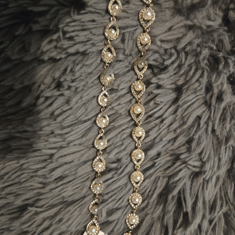Anne Klein Gold and Pearl Necklace